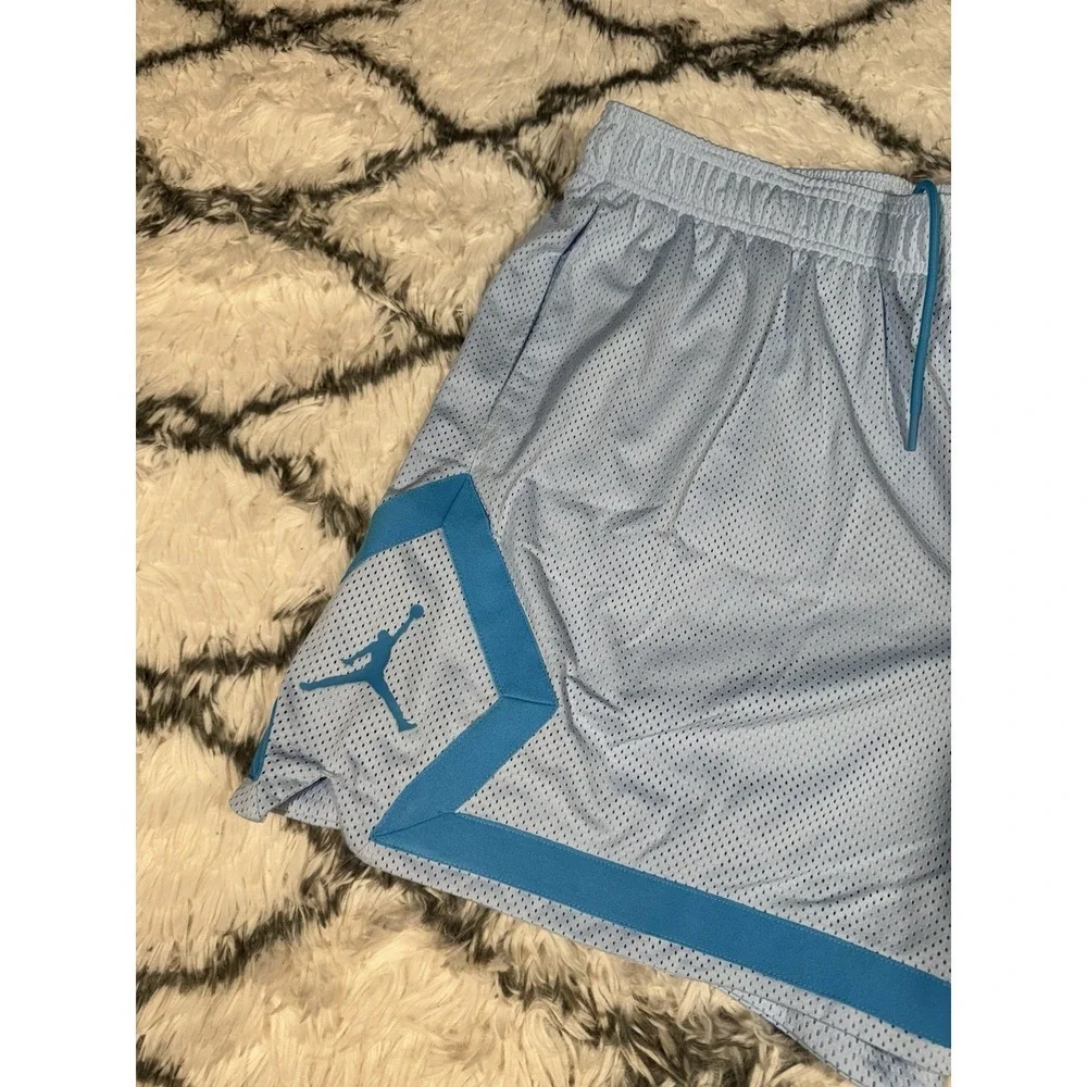 NIKE Air Jordan Dri-Fit Heritage Diamond Shorts Blue Womens 1X *NEW* DO5034-411